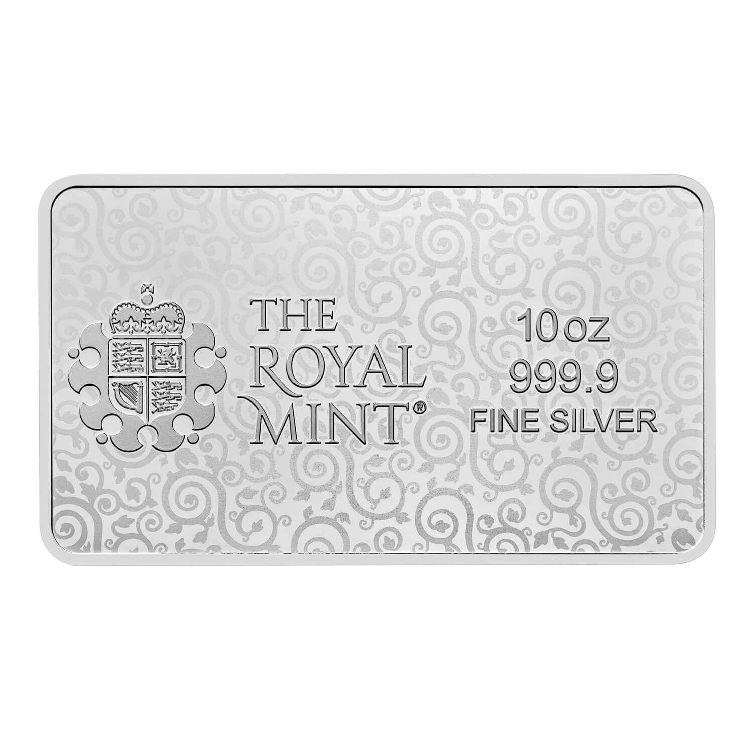 Una and the Lion 10oz Silver Minted Bar back